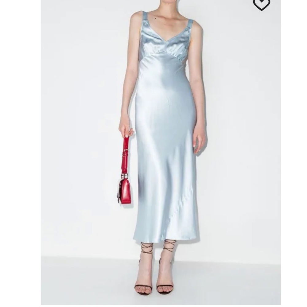 Reformation Daytona V-Neck Silk Dress